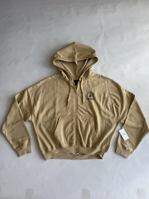 VOLCOM Women’s Beige LS Hoodie Graphic Full Zip Pockets Jacket  Sz XL - Image 1 of 4