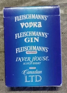 Carte da gioco pubblicitarie formato poker Fleischmann’s / Inver House / Canadian LTD - Foto 1 di 5