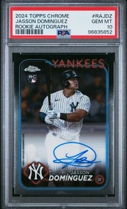 2024 Topps Chrome Autographs Jasson Dominguez RC #RA-JDZ PSA 10 New York Yankees - Bild 1 von 2