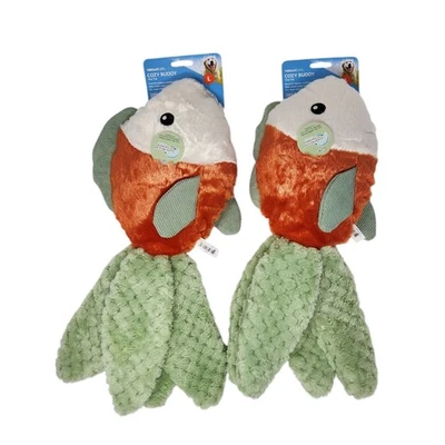 Vibrant Life Cozy Buddy Dog Chew Toy Goldfish 15 in. Large Squeaky Plush, 2 Pack - Image 1 of 4