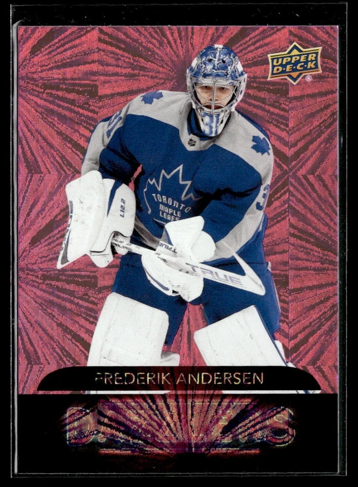 2020-21 Upper Deck Extended Series Dazzlers Pink #DZ-141 Frederik Andersen - Image 1 of 2