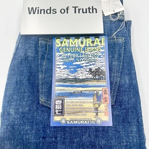 SAMURAI JEANS S710XX17oz-SLB Denim MURAKUMO SLUB SLIM DRITTO Made in Japan nuovo - Foto 1 di 16