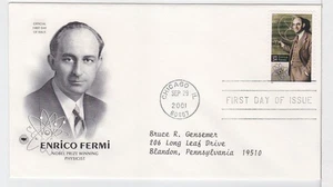 TurtlesTradingPost- Enrico Fermi, Nobel Prize 2001 #3533 FDC- Artcraft Variety - Picture 1 of 1