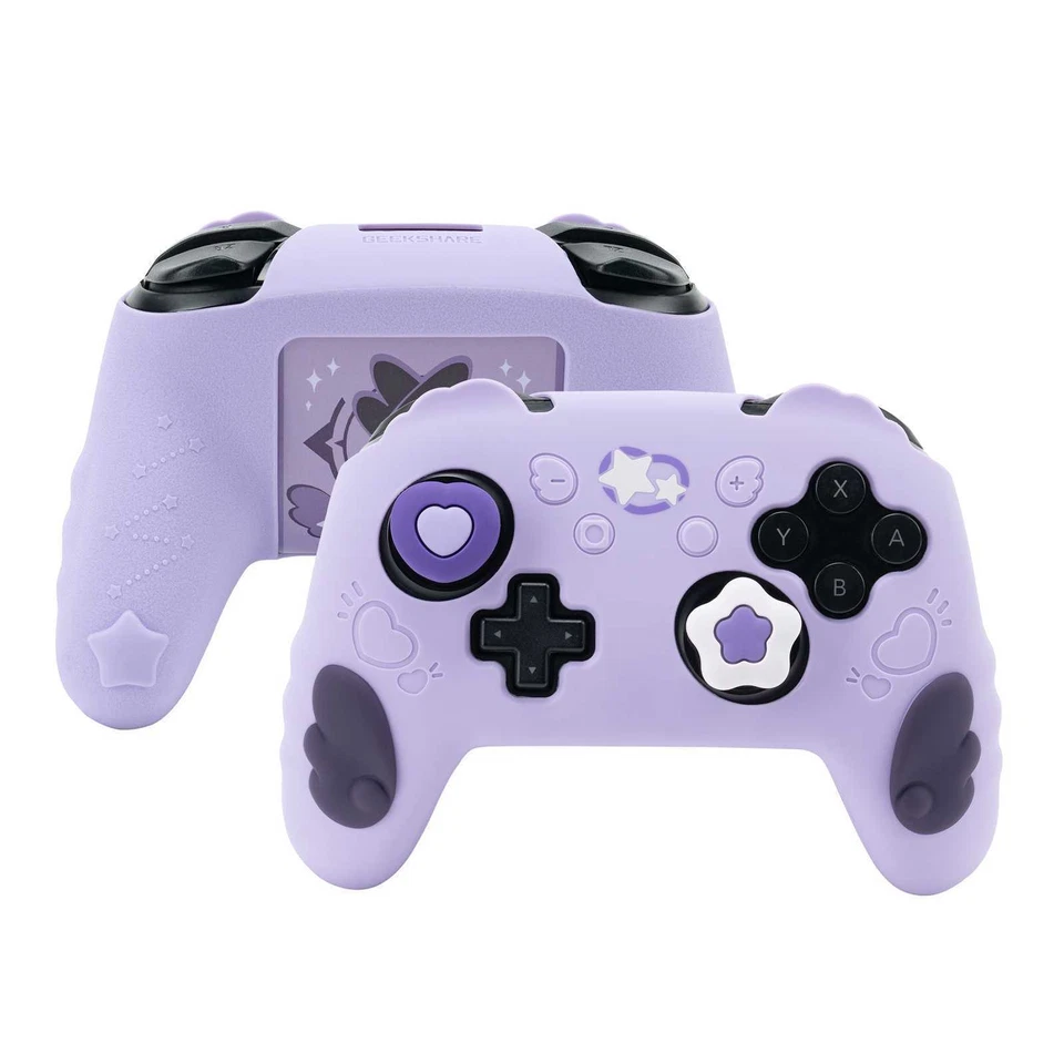 GeekShare Case Cover & Thumb Grip for SwitchPRO Controller Skin Star Wing Purple - Image 1 of 4
