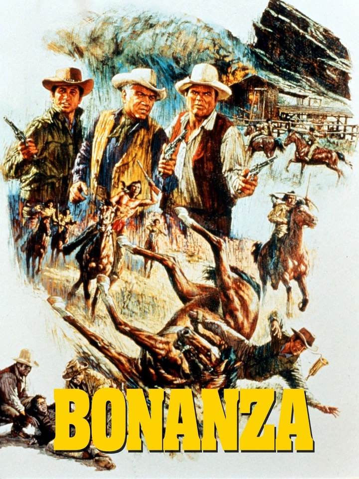 POP POSTERS BONANZA TV WESTERN (Brush Stroke) POSTER 24 X 18 INCH AWESOME! Lorne Greene,