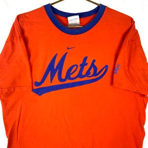 Vintage New York Mets Nike T-shirt XL Orange Mlb Baseball Y2K - Picture 1 of 6