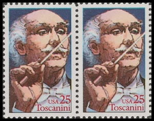 US 2411 Arturo Toscanini 25c horz pair MNH 1989 - Picture 1 of 1