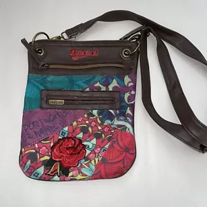 Desigual Don't Worry Be Happy Crossbody Seduccio Crossbody Embroidered Bag Artsy - Picture 1 of 7