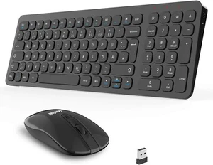 Kabellose Tastatur und Maus, 2,4 GHz QWERTZ Leise Maus Kabellos Leadsail - Bild 1 von 7