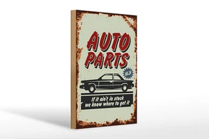 Holzschild Retro 20x30 cm Auto Parts Teile Service Holz Deko Schild wooden sign - Bild 1 von 5