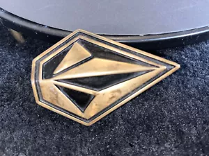 Vintage Volcom Logo Gürtelschnalle selten schwarz Messing 3 Zoll lang - Bild 1 von 3