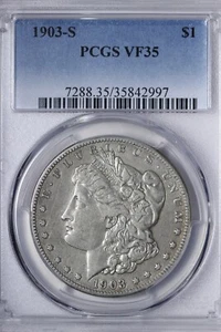 1903-S Morgan Silver Dollar PCGS VF35 Tough Date in Higher Grade! ATEHX - Picture 1 of 3