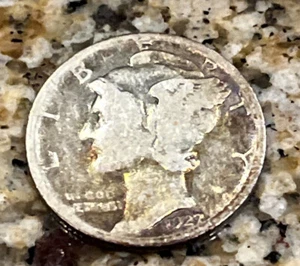 1927-S Mercury Dime 90.0% Silver Ungraded Circulated - Picture 1 of 4