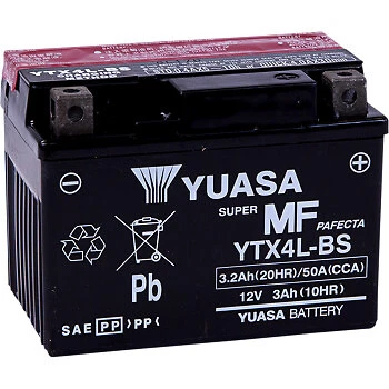 YUASA AGM Maintenance-Free Battery YTX4L-BS .174 L HONDA HUSQVARNA KTM YAMAHA Foto 1 de 1
