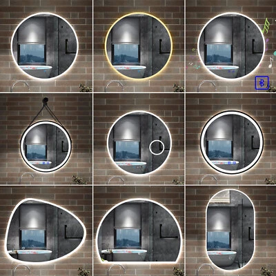 Spiegel Rund Badezimmerspiegel Wandspiegel LED Beleuchtung Badspiegel φ40-100 cm - Bild 1 von 4