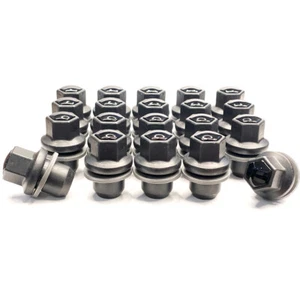 20 Genuine Land Rover OEM Wheel Nuts 14x1.50 MY23 Black Land Rover Discovery 5 - Picture 1 of 6
