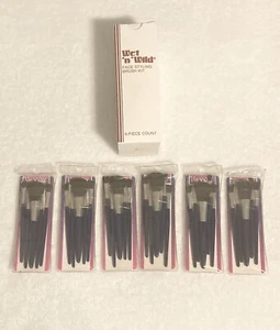 wet n wild vintage set of 5 (30 TOTAL BRUSHES) 6 Package makeup brushes, NIB! - Picture 1 of 7