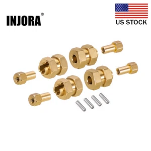 US,INJORA Brass Wheel Hex +5mm Extenders for 1/24 RC Crawler Axial SCX24 AX24 - Picture 1 of 7
