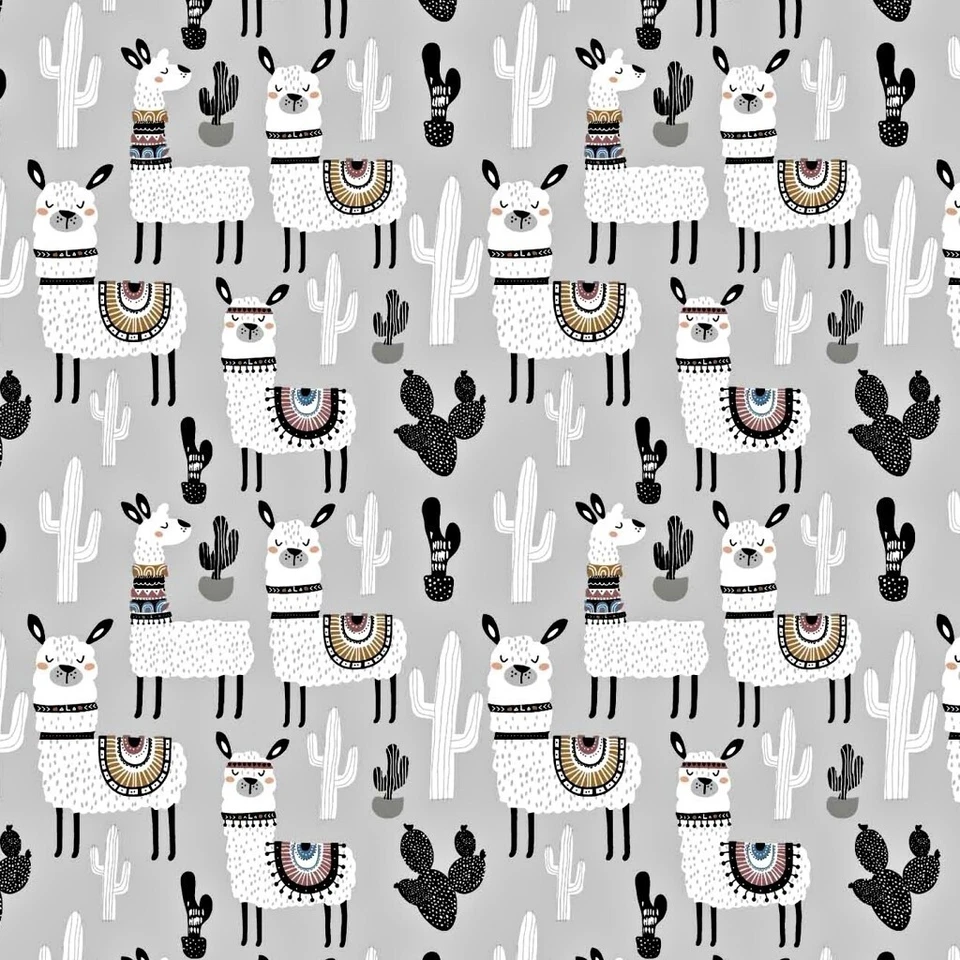 Baumwollstoff Alpakas Grau 10x6cm Meterware Öko-Tex Standard ab 50cmx160cm - Bild 1 von 1