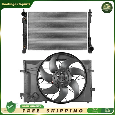 Radiator & Radiator Cooling Fan Assembly For 2001-2005 Mercedes-Benz C320 Foto 1 de 4