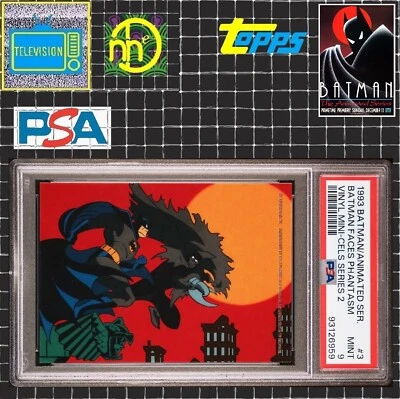 1993 Topps Batman: The Animated Series - Batman vs Phantasm Vinyl Cel PSA 9 MINT - Image 1 of 4