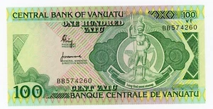 Vanuatu … P-1a … 100 Vatu … ND (1988) … GEM*UNC* Präfix "BB". - Bild 1 von 2