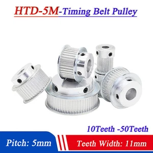 HTD-5M 10-50T Timing Belt Pulley Pitch 5mm K/BF-type CNC Drive Pulley Width 11mm - Picture 1 of 9