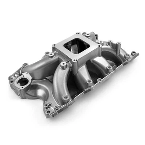 1968-88 BB FORD 385 SERIES POLISHED HI-RISE ALUMINUM 4V INTAKE MANIFOLD 429 460 - Picture 1 of 4