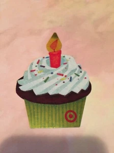 TARGET Birthday Cupcake ( 2009 ) Die-Cut Foil Gift Card ( $0 ) - Picture 1 of 1
