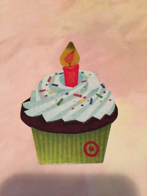 TARGET Birthday Cupcake ( 2009 ) Die-Cut Foil Gift Card ( $0 ) - Image 1 of 1