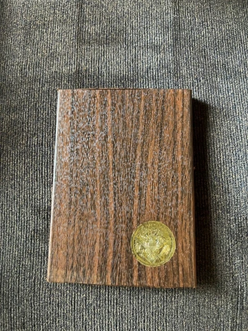 1974 US Eisenhower Proof 40% SILVER DOLLAR BROWN BOX TONED Cover