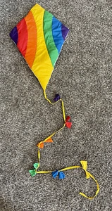 Vintage Retro 80s Rainbow Kite Plush Wall Hanging Nursery Kids Room Pride - Picture 1 of 7