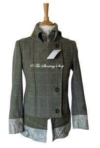 LADIES LIBERTY FREEDOM DUCHESS PUNK GREEN & PINK TWEED JACKET SIZE 10 - Picture 1 of 4