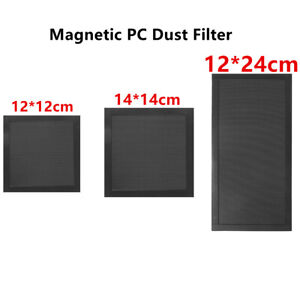 1.8mm Thick Magnetic PC Dust Filter Cooling Fan Mesh Cover 12*12/14*14/12*24cm