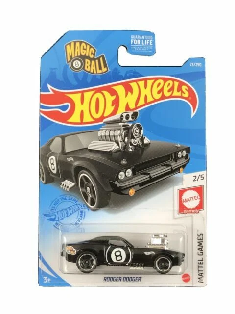 Hotwheels 73/250 Rodger Dodger Magic 8 Ball Die Cast Vehicle - Black