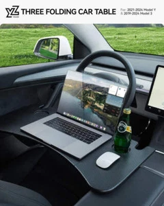 Lenkrad Laptopfach für Tesla Model 3 2024 2022 Model Y Auto Food Desk - Bild 1 von 8