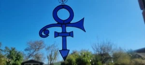 Stained Glass Prince Purple Symbol Suncatcher - Picture 1 of 8