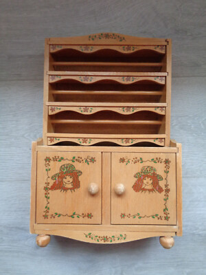 ANCIEN BUFFET VAISSELIER MEUBLE DE POUPEE EN BOIS ANTIQUE