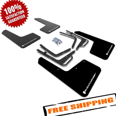 Rally Armor MF53-UR-BLK/WH Black/White UR Mud Flaps for 2017-2020 Ford Raptor Foto 1 de 4