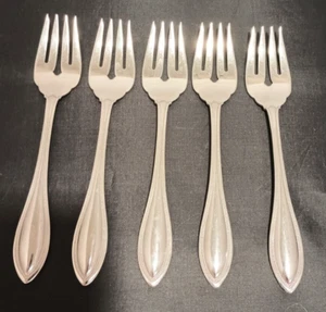 Oneida - AMERICAN HARMONY ARBOR Edelstahl Silberbesteck SALATGABELN 5er Set - Bild 1 von 5