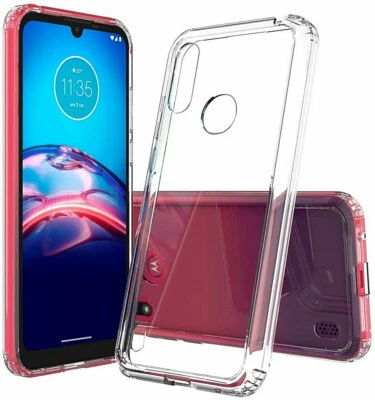 Funda delgada transparente a prueba de golpes para Moto E6S XT2053 (6,1") STOCK EN EE. UU. Foto 1 de 4