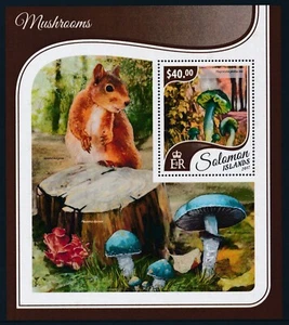 2017 SOLOMON ISLANDS MUSHROOMS MINI SHEET ($40) FINE MINT MNH - Picture 1 of 1