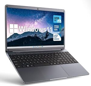 SGIN Laptop 12GB RAM 512GB SSD 15.6" Intel Celeron Quad-Core 2.8GHz HD 1080P