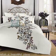 Anthology Lalo Twin XL Comforter Set Girl's Dorm Bed Shabby Chic Floral Bouquet