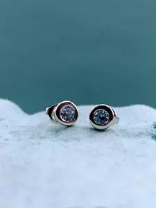 Pendientes Tiffany Co Plata 925 Elsa Peretti Azul Aguamarina Por Yarda - Imagen 1 de 4