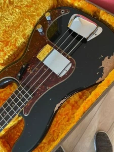 Fender Custom Shop '58 Precision Bass Heavy Relic Aged Black - Picture 1 of 6