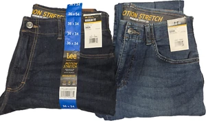 Lee Men's Premium Select Motion Stretch Jeans Dark or Med Wash Regular Fit NWT - Picture 1 of 3