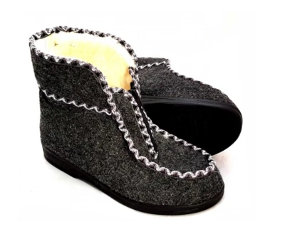 Mujeres Botas de Lana Natural Zapatillas Fieltro Botines Calientes Pie Hogar Zapatos Foto 1 de 4