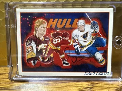 1991-92 Upper Deck - Héroes de hockey Brett Hull Brett Hull #9 autógrafo #1569/2500 Foto 1 de 3