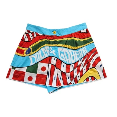 Pantalón Corto Dolce & Gabbana Algodón Estampado Multicolor Popelina Foto 1 de 4